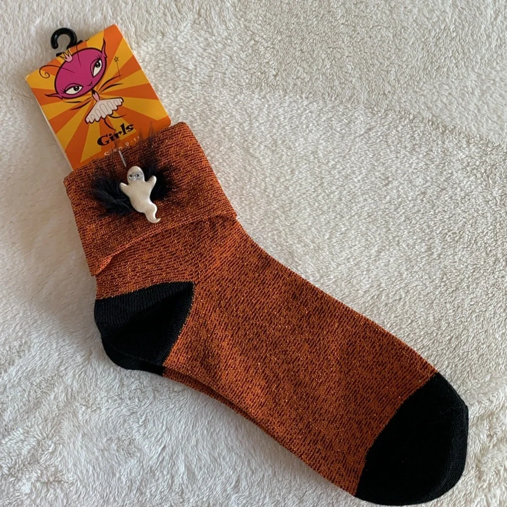 Vintage Girls Halloween Themed Socks